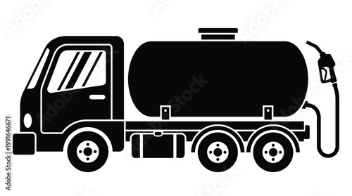 Fuel truck icon in editable flat vector
