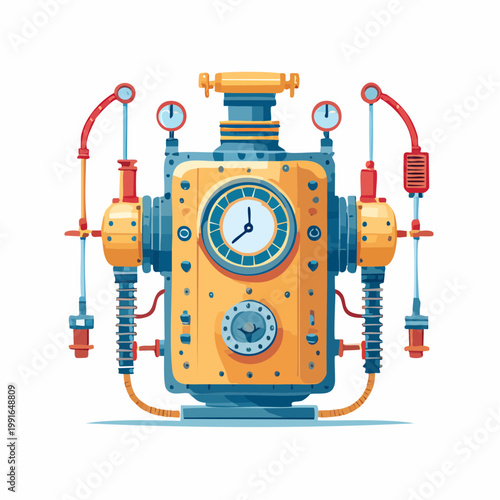 Steampunk Clockwork Machine Illustration