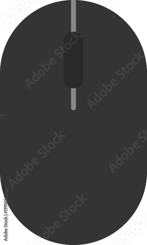 Black wireless mouse illustration