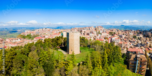 Tableau sur toile Torre di Federico aerial panoramic view in Enna