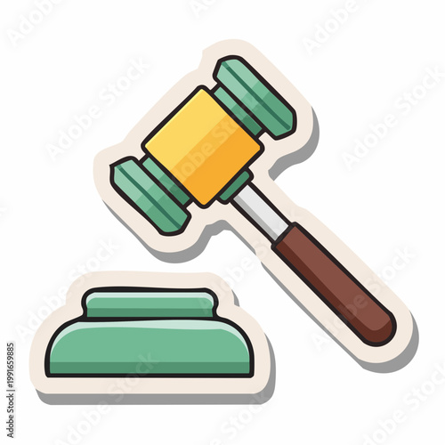Gavel and Sounding Block Icon
