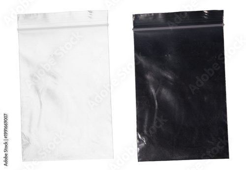 Two plastic bags isolated on transparent background