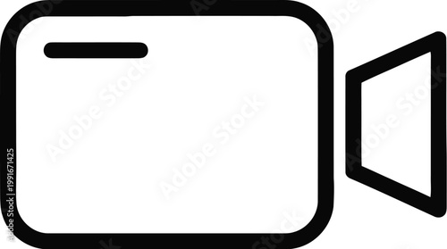 Simple video camera icon illustration