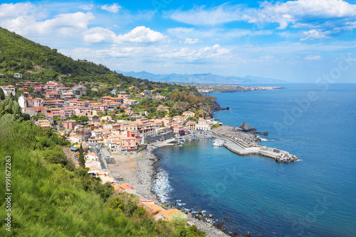 Photos Acireale town aerial panoramic view, Sicily