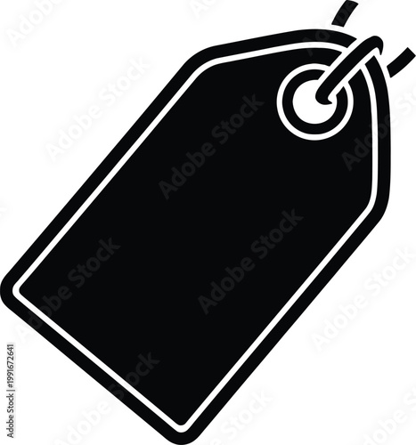 Simple black price tag icon