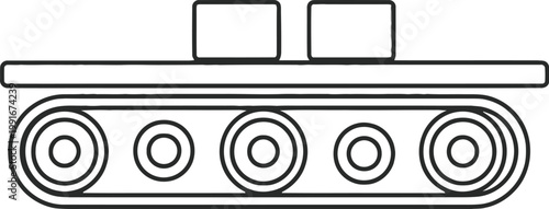 Simple tank illustration with tracks