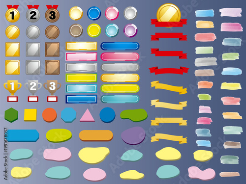 バナー, りぼん,  フレーム, アイコン, テンプレート, ボタン, イラスト, タグ, 色, 成分, バー, コレクション, ウェブサイト, 空白, ビジネス, サイン, とげ, アロー, Symbols, blue, decoration, gold, shapes, tape, celebrations, arts a