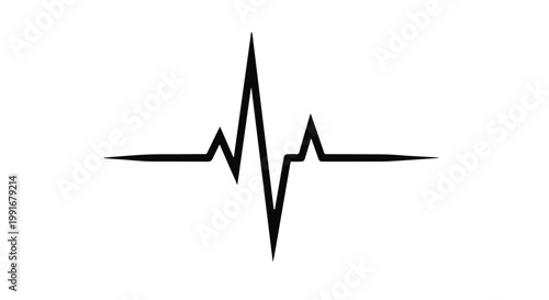 Medical healthcare concept with ECG heartbeat line graph on white background, symbolizing life and health