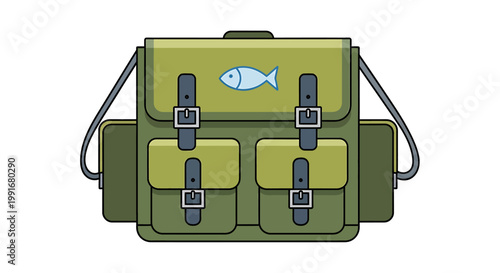 Green tactical messenger bag with buckles.