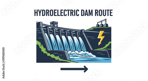 Hydroelectric Dam Water Power Generation Station.