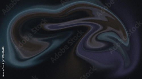 Tableau sur toile Dark moody holographic abstract background, with grainy texture, and fluid liqui