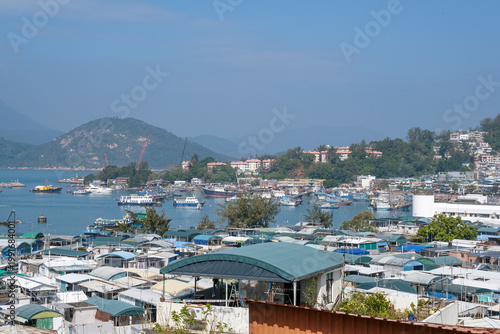 長州島の高台から眺める長州の町並み