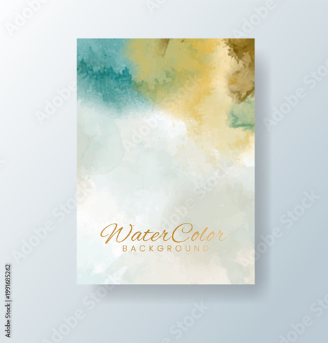 Cards with watercolor background. Design for your cover, date, postcard, banner, logo.