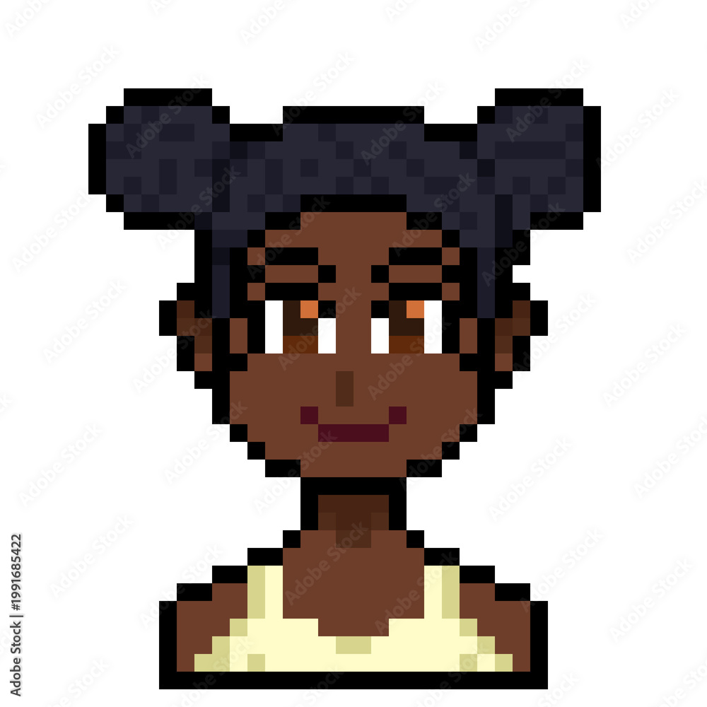 Fototapeta premium pixel art of a person avatar profile
