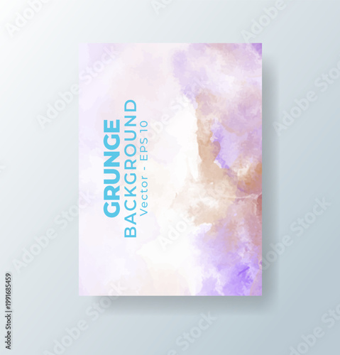 Cards with watercolor background. Design for your cover, date, postcard, banner, logo.