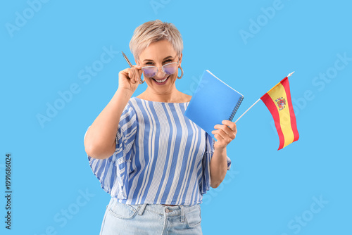 Mature female teacher of Sp...