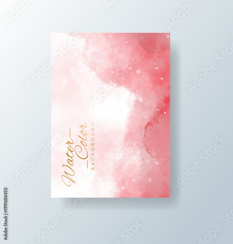 Cards with watercolor background. Design for your cover, date, postcard, banner, logo.