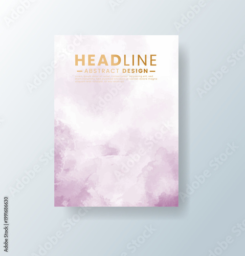 Cards with watercolor background. Design for your cover, date, postcard, banner, logo.