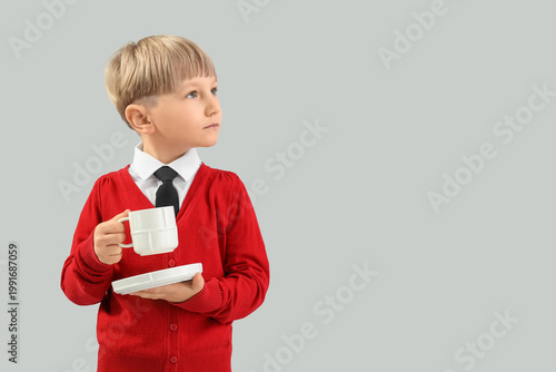 Funny little businessman wi...