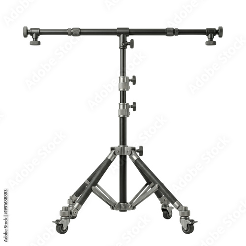 Bilde på lerret Heavy duty studio lighting stand with wheels and crossbar