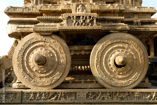 Quadro su tela stone chariot in hampi