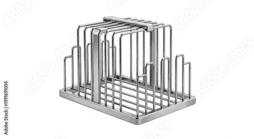 Modern Stainless Steel Dish Rack for Kitchen Utensils and Plates.