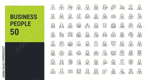 Collection of 50 Business People Icons