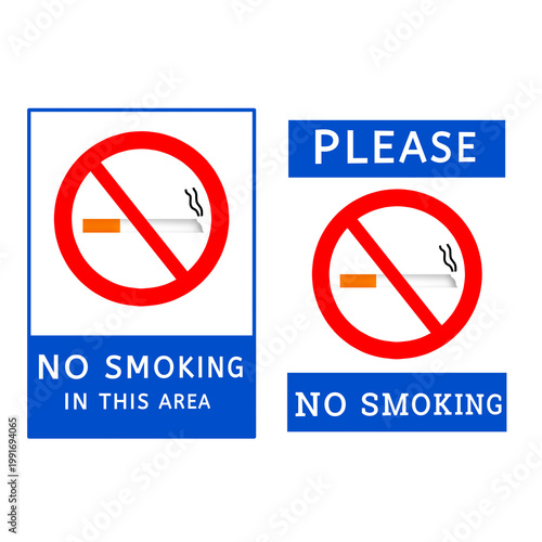No smoking symbol with cigarette crossed out design.