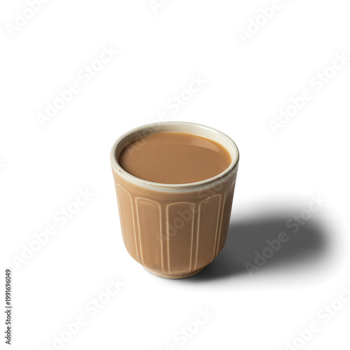 traditional Bangladeshi tea cup isolated on white background