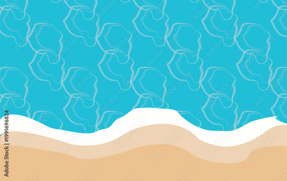 Fototapeta premium Relaxing Beach Background Summer Sea Sand