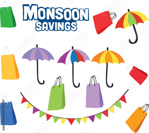 monsoon sale abstract or poster for Monsoon  Offer or Sale with creative design