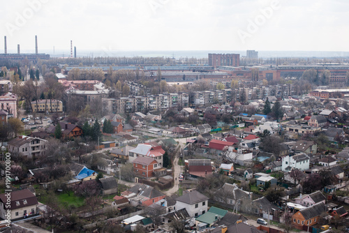 city ​​from above. beautiful landscape from above.