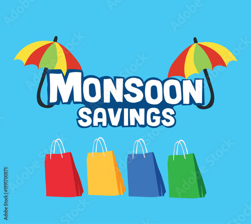 monsoon sale abstract or poster for Monsoon  Offer or Sale with creative design
