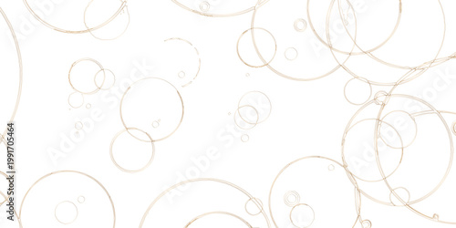 Abstract background golden circle stock line background. abstract artistic of geometric background Gold circles abstract seamless vector pattern. Minimal style white website banner, decoration Vector	