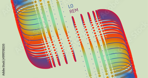 A cubic figure cut in half and the parts offset. Technological background. Color transition effect. Gradient. Industrial style for digital projects. 3D vector for brochure, poster, cover, presentation
