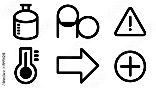 Cryogenic fuel storage and liquid hydrogen icons - Perfect for hydrogen economy reports, clean energy infrastructure, or industrial gas tech.