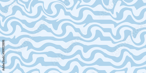 Abstract background seamless pattern with colorful waves. Trendy vector illustration in retro psychedelic style