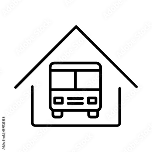 Bus icon vector. Public transport Illustration sign. Bus stop symbol. Bus station logo. Bus route web icon.