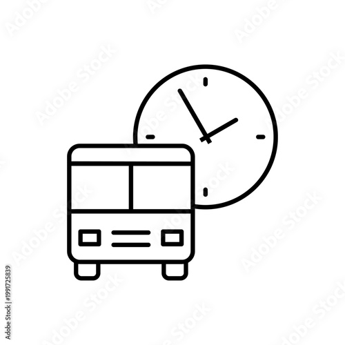 Bus icon vector. Public transport Illustration sign. Bus stop symbol. Bus station logo. Bus route web icon.
