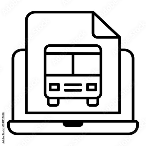 Bus icon vector. Public transport Illustration sign. Bus stop symbol. Bus station logo. Bus route web icon.