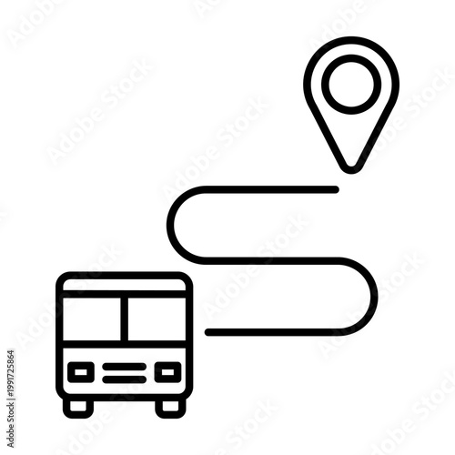Bus icon vector. Public transport Illustration sign. Bus stop symbol. Bus station logo. Bus route web icon.