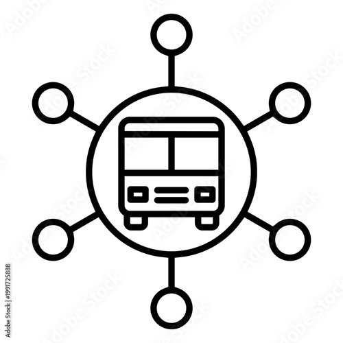 Bus icon vector. Public transport Illustration sign. Bus stop symbol. Bus station logo. Bus route web icon.