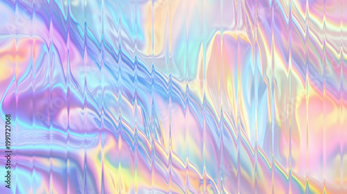 Konstfotografi Holographic prismatic glass distortion background with iridescent ripples
