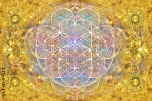  Golden shimmering background