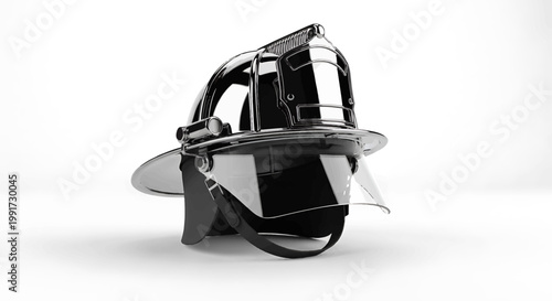 Modern safety helmet for fire and rescue professionals, embodying essential protection and preparedness for hazardous emergency situations