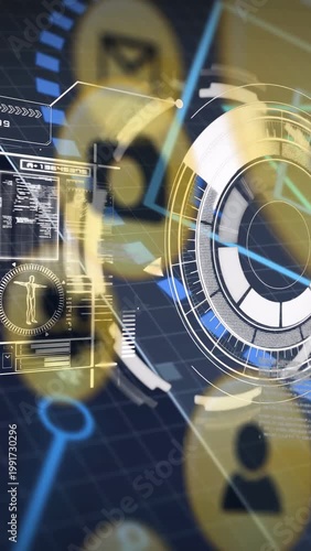 Vertical video: AR reticle appearing, rotating and growing revealing tokens, DNA panel for scanning