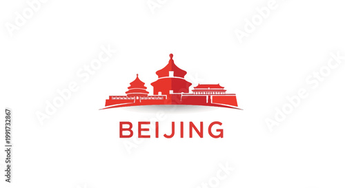 Beijing Cityscape - A Symbolic Representation of the Historic Chinese Capital.