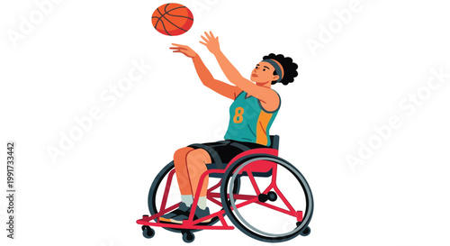 Wheelchair basketball player in action a dynamic sports moment