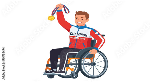 Paralympic athlete celebrating victory a moment of triumph and inspiration