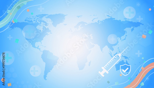 Global health immunization and vaccine protection concept